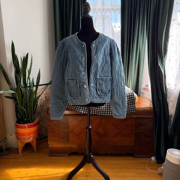 Dear John Jackets & Blazers - Dear John Light Blue Quilted Jacket